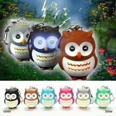 Móc Khóa Phát Sáng LED Hình Cú Mèo - Móc Khóa Đèn Kêu Độc Đáo 3 Trong 1, Phụ Kiện Thời Trang Dễ Thương