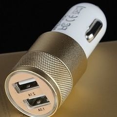 Tẩu Sạc Ô Tô 12-24V 2 Cổng USB Nhanh Chóng - Chất Liệu Hợp Kim Nhôm Bền Bỉ, Tương Thích Tất Cả Thiết Bị Công Nghệ