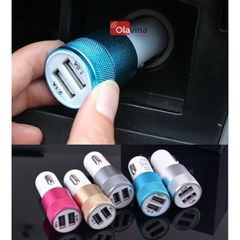 Tẩu Sạc Ô Tô 12-24V 2 Cổng USB Nhanh Chóng - Chất Liệu Hợp Kim Nhôm Bền Bỉ, Tương Thích Tất Cả Thiết Bị Công Nghệ