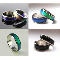 Nhẫn Thay Đổi Màu Theo Cảm Xúc Dành Cho Nam Nữ - Trang Sức Hợp Kim Phong Cách Sống Độc Đáo, Kích Thước 16-20mm
