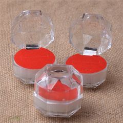 Hộp Đựng Răng Nan H và Nhẫn Tròn - Màu Đen, Trắng, Đỏ - Hộp Trang Sức Acrylic Chất Lượng Cao 4x4cm
