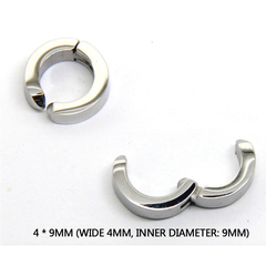 Bông Tai Nam Châm Thép Titan Không Cần Xỏ Lỗ - Cặp Trang Sức Đẹp Cho Nam Nữ, Chất Liệu 316 Stainless Steel, Màu Đen/Silver