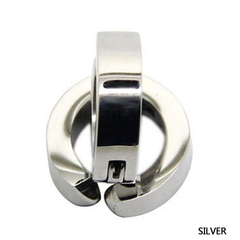 Bông Tai Nam Châm Thép Titan Không Cần Xỏ Lỗ - Cặp Trang Sức Đẹp Cho Nam Nữ, Chất Liệu 316 Stainless Steel, Màu Đen/Silver