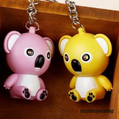 Móc Khóa Gấu Koala Phát Sáng Đèn LED Có Âm Thanh - Phụ Kiện Độc Đáo 3 Trong 1, Đèn Pin và Giải Trí Cho Người Yêu Thú Cưng