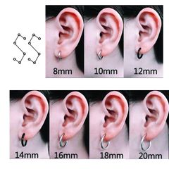 Khuyên Tai Titan Dày 2.5mm Không Gỉ Unisex - Phụ Kiện Hàn Quốc Cá Tính, Độc Đáo, Phù Hợp Mọi Trang Phục