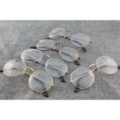 Kính Mát Tròn Nobita Nhái - Gọng Sắt Cứng Cáp, Tròng 0 Độ, Thời Trang Cá Tính Cho Nam Nữ