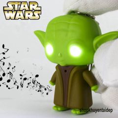 Móc Khóa Star Wars Người Tai Xanh Phát Sáng LED Có Âm Thanh - Phụ Kiện Thời Trang Độc Đáo Cho Fan Sci-Fi