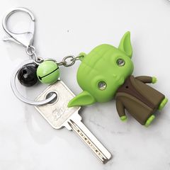 Móc Khóa Star Wars Người Tai Xanh Phát Sáng LED Có Âm Thanh - Phụ Kiện Thời Trang Độc Đáo Cho Fan Sci-Fi