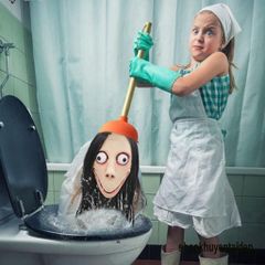 Mặt nạ quái vật Momo Halloween độc đáo - Mặt nạ cao su hề ma quái IT và Valak, trang trí lễ hội, quà tặng thú vị