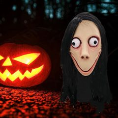Mặt nạ quái vật Momo Halloween độc đáo - Mặt nạ cao su hề ma quái IT và Valak, trang trí lễ hội, quà tặng thú vị