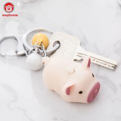 Móc Khóa Hình Con Heo Phát Sáng Đèn LED Có Nhạc - Móc Khóa Dễ Thương 3 Trong 1 Đèn Pin và Giải Trí Cho Fan Thú Cưng