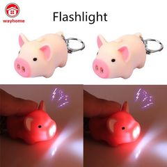 Móc Khóa Hình Con Heo Phát Sáng Đèn LED Có Nhạc - Móc Khóa Dễ Thương 3 Trong 1 Đèn Pin và Giải Trí Cho Fan Thú Cưng
