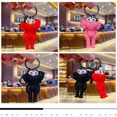Móc Khóa Kaws Seasame Street - Móc Khóa Nhân Vật Hàn Quốc Dễ Thương, Quà Tặng Lưu Niệm, Phong Cách Hypebeast