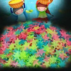 [GÓI 100 CÁI] Ngôi Sao Dạ Quang Phát Sáng - Sticker Dán Tường Trang Trí Phòng Ngủ - Chất Liệu Nhựa An Toàn, Sáng Đêm