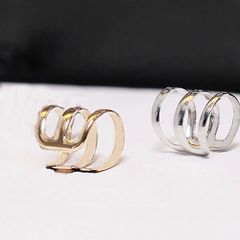 Khuyên Kẹp Vành Tai Kim Loại Hợp Kim Thời Trang Nữ - Trang Sức Không Xuyên, Thiết Kế Thanh Lịch Cho Dịp Tiệc và Hằng Ngày