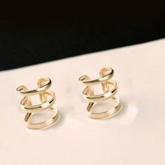Khuyên Kẹp Vành Tai Kim Loại Hợp Kim Thời Trang Nữ - Trang Sức Không Xuyên, Thiết Kế Thanh Lịch Cho Dịp Tiệc và Hằng Ngày