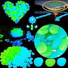 Set 100 Viên Đá Dạ Quang Nhiều Màu Sắc Trang Trí Bể Cá - Đá Phát Sáng 2-3cm, Độc Đáo, Tạo Điểm Nhấn Cho Khu Vườn