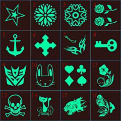 Hình Xăm Dán Phát Sáng Tạm Thời 4x4CM - Hình Xăm Tattoo Độc Đáo, Thời Trang, Quà Tặng Sáng Tạo cho Fans Amante