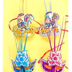Mặt Nạ Bướm Nửa Mặt Halloween - Phụ Kiện Cosplay Thiết Kế Dễ Thương Cho Tiệc Hóa Trang