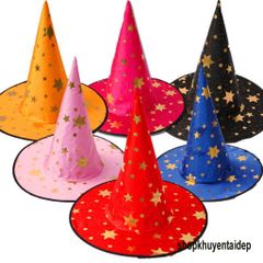 Mũ Phù Thủy Hóa Trang Halloween - Mẫu Gấp Gọn Đáng Yêu Cho Bé - Phụ Kiện Giáng Sinh Thú Vị
