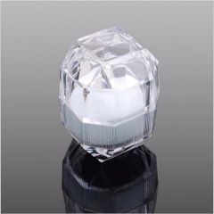 Hộp Chứa Nhẫn Hình Bát Giác Trong Suốt - Phụ Kiện Thời Trang Sang Trọng, Chất Liệu Acrylic, Kích Thước 4x4x4 cm