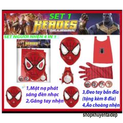 Bộ Trang Phục Người Nhện Spiderman Cho Bé - Set Hóa Trang Siêu Anh Hùng Dành Cho Bé Trai và Bé Gái Dịp Halloween