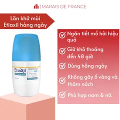 Lăn Khử Mùi Etiaxil 48H Roll-on 50ml - Khô Thoáng, Ngăn Mùi Cơ Thể, Dễ Dàng Sử Dụng, Xuất Xứ Pháp