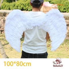 Cánh Thiên Thần Trắng Bằng Lông Vũ - Đạo Cụ Chụp Ảnh Xinh Xắn Dành Cho Trẻ Sơ Sinh, Quà Tặng Bé Trai Bé Gái