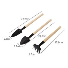 Bộ Cuốc Xẻng Làm Vườn Mini 3 Món - Dụng Cụ Vườn Đẹp, Chất Lượng Cao, Phù Hợp Cho Người Yêu Thích Làm Vườn
