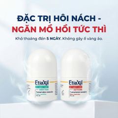 Lăn Khử Mùi Etiaxil 15ml - Dành Cho Da Nhạy Cảm, Kiểm Soát Mồ Hôi & Mùi Cơ Thể Lâu Dài, Không Mùi, Không Gây Nhờn