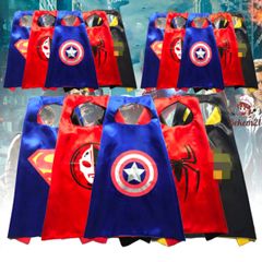 Bộ Đồ Siêu Nhân Ngắn Tay Cho Bé - Áo Choàng và Mặt Nạ Spiderman, Superman, Batman - Thời Trang Trẻ Em Chất Cotton êm ái
