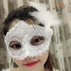 Mặt Nạ Nửa Mặt Dạ Hội Sang Trọng - Mặt Nạ Lông Vũ Nhiều Màu Cho Halloween & Tiệc Tùng - Đạo Cụ Cosplay Độc Đáo