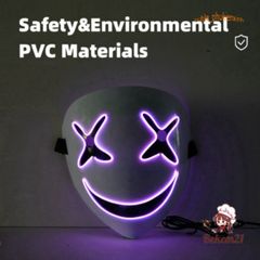 Mặt Nạ LED Neon Chú Hề HACKER Phát Sáng - Đồ Trang Trí Halloween, Tiệc Hóa Trang và Lễ Hội Thời Trang