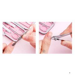 Bộ Kềm Bấm Móng Tay 7 Món Dụng Cụ Làm Móng Chuyên Dụng Kèm Hộp Da Mềm Dễ Thương - Quà Tặng Hữu Ích Cho Phái Đẹp