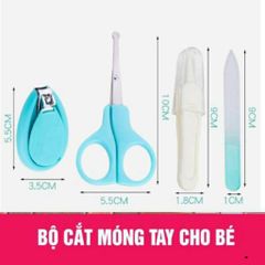 Bộ Dụng Cụ Cắt Móng Tay Cho Bé Hình Viên Thuốc - An Toàn, Tiện Lợi, Giữ Sạch Móng Tay Cho Trẻ, Bộ 4 Dụng Cụ Hằng Ngày