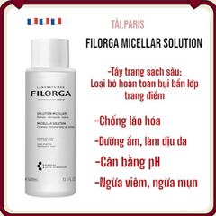 Nước Tẩy Trang Filorga Micellar Solution 400ml - Dưỡng Ẩm Chống Lão Hoá, Tẩy Trang Sạch Sâu Cho Da Nhạy Cảm, Giảm Viêm Mụn