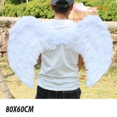 Cánh Thiên Thần Đen Trắng Lông Mềm Cho Người Lớn - Phụ Kiện Cosplay Hoàn Hảo, Quà Tặng Sinh Nhật độc đáo