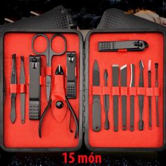 Bộ Dụng Cụ Cắt và Bấm Móng Tay Titan Không Gỉ - Hộp Da Sang Trọng Cầm Tay - Quà Tặng Thích Hợp Cho Phái Đẹp