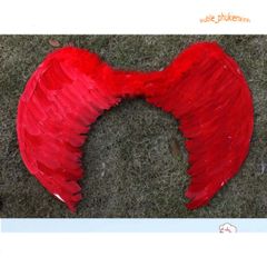 Cánh Thiên Thần Đỏ Phát Sáng - Bộ Phụ Kiện Hóa Trang Halloween Cho Bé Gái Với Băng Đô và Đũa Phép, Độc Đáo và Thú Vị