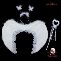 Cánh Thiên Thần Hóa Trang Lễ Hội Halloween - Cánh Lông Vũ Độc Đáo Cho Nam Nữ - Trang Phục Tiệc Tùng Kỳ Lạ