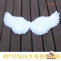 Cánh Thiên Thần Hóa Trang Trẻ Em Gemvan - Cánh Lông Vũ Bạch Để Tiệc Halloween, Cosplay, Chụp Ảnh, Lễ Hội