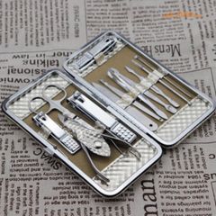 Bộ Dụng Cụ Cắt Móng Tay 12 Món Cao Cấp Bằng Vàng và Thép Không Gỉ - Hộp Đựng Sang Trọng, Tiện Dụng Cho Salon và Du Lịch