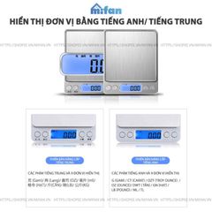Cân Điện Tử Mini Cao Cấp MIFAN - 0.01g - 3kg, Nhỏ Gọn, Thép Không Gỉ, Màn Hình LCD - Cân Thực Phẩm, Trang Sức, Làm Bánh