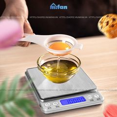 Cân Điện Tử Mini Cao Cấp MIFAN - 0.01g - 3kg, Nhỏ Gọn, Thép Không Gỉ, Màn Hình LCD - Cân Thực Phẩm, Trang Sức, Làm Bánh