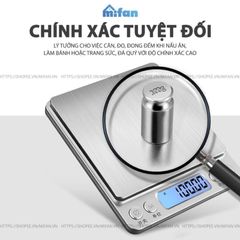 Cân Điện Tử Mini Cao Cấp MIFAN - 0.01g - 3kg, Nhỏ Gọn, Thép Không Gỉ, Màn Hình LCD - Cân Thực Phẩm, Trang Sức, Làm Bánh