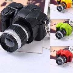 Móc khóa máy ảnh mini DSLR sáng tạo LED phát âm thanh - Phụ kiện thời trang dễ thương cho nhiếp ảnh gia đam mê