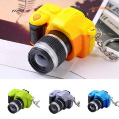 Móc khóa máy ảnh mini DSLR sáng tạo LED phát âm thanh - Phụ kiện thời trang dễ thương cho nhiếp ảnh gia đam mê
