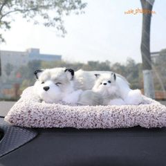 Mèo Hoa Cúc Lông Mềm Mại Lõi Than Hoạt Tính - Thú Bông Khử Mùi, Lọc Không Khí Xe Hơi, Dễ Thương và Độc Đáo