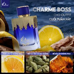 Nước Hoa Nam Charme BOSS 100ML - Sang Trọng, Đẳng Cấp với Hương Cam, Gỗ và Vanilla - Hoàn Hảo cho Phái Mạnh