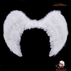 Cánh Thiên Thần Trắng Đính Lông Vũ Kèm Dây Đeo Cho Bé - Trang Trí Tiệc Giáng Sinh, Halloween, Hóa Trang, Đám Cưới